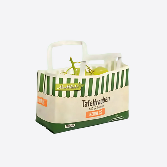 Barquette carton avec poignée – raisins verts