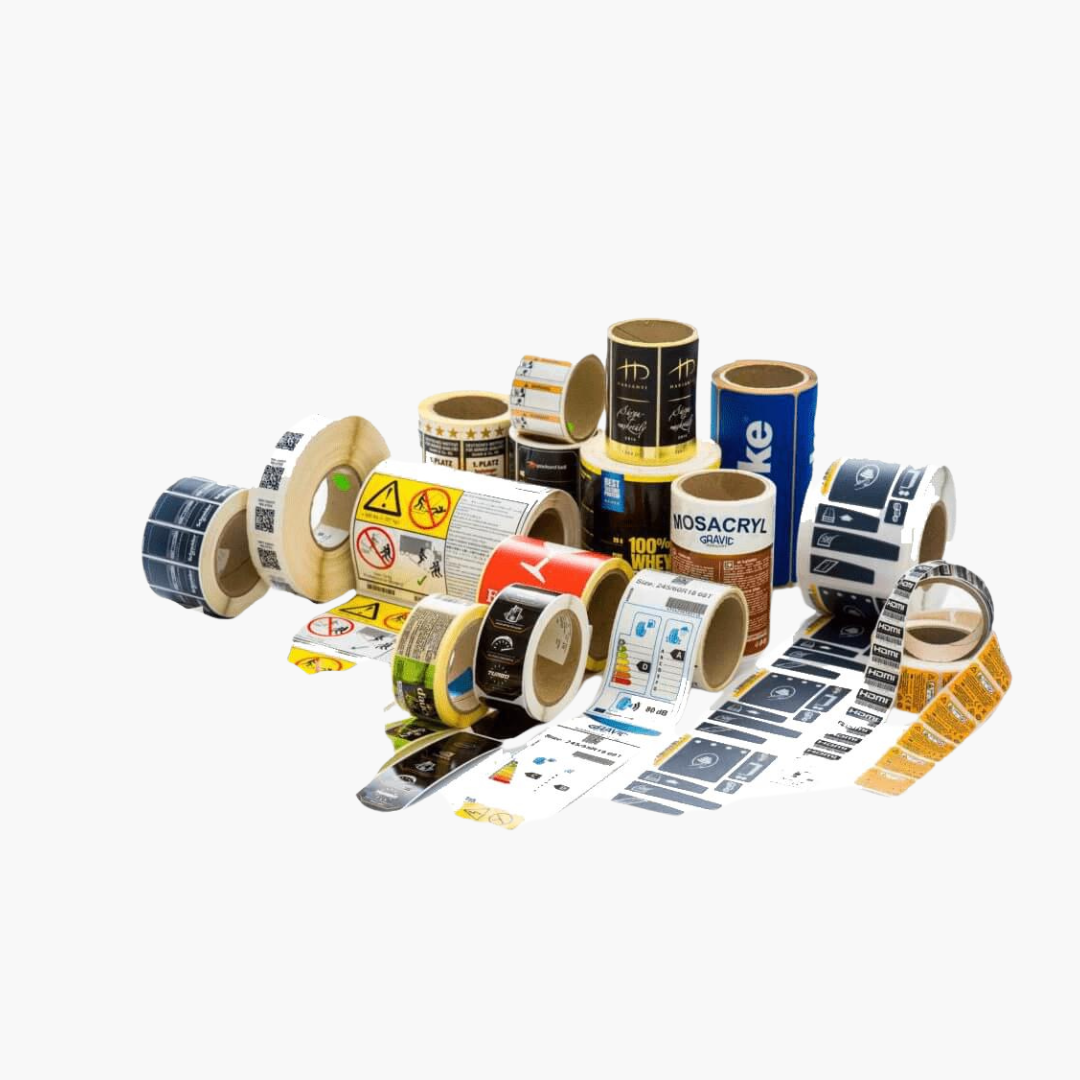 Rouleaux d’étiquettes adhésives personnalisées pour emballage, logistique et identification produits